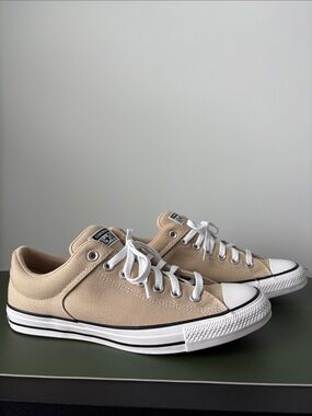 Converse CTAS High Street Ox Beige and White Low Top Sneakers